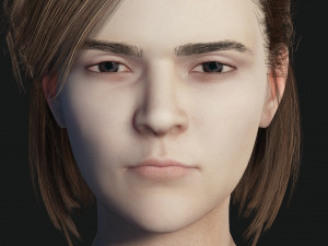 Korean Girl Realtime Modelo 3D