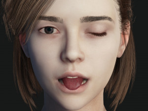 Korean Girl Realtime Modelo 3D