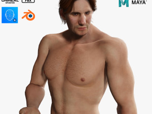 Free Realistic Male Body G1 3D Модель