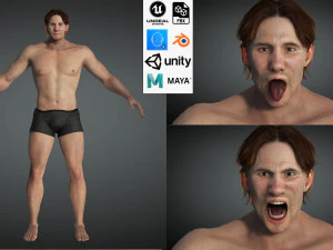 Free Realistic Male Body G1 3D Model