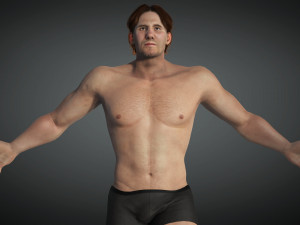 Free Realistic Male Body G1 3D Модель