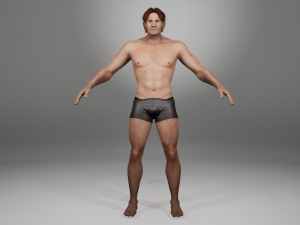 Free Realistic Male Body G1 3D Модель