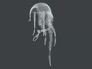 Realtime hair princess braid Long free 3D 모델