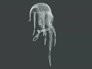 Realtime hair princess braid Long free 3D Model