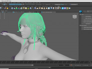 Realtime hair princess braid Long free 3D 모델