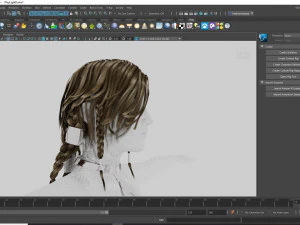 Realtime hair princess braid Long free 3D Model