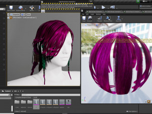 Realtime hair princess braid Long free 3D 모델