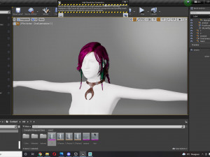 Realtime hair princess braid Long free 3D 모델