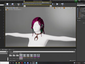 Realtime hair princess braid Long free 3D Model