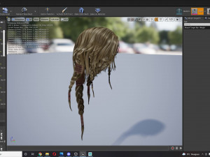 Realtime hair princess braid Long free 3D 모델