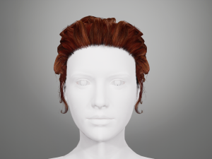 Realistic Female hair colorable 3D Model