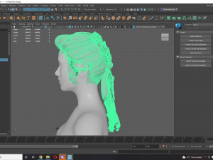 Realistic Female hair colorable 3D Model