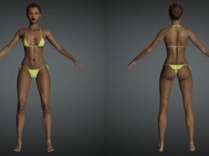 Realistic Female Game Ready model 3D 模型