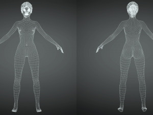 Realistic Female Game Ready model 3D 模型