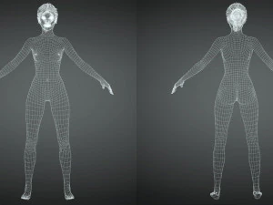 Realistic Female Game Ready model 3D Model