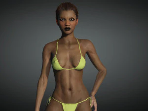 Realistic Female Game Ready model 3D Model