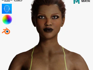 Realistic Female Game Ready model 3D Model