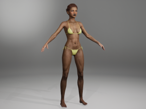 Realistic Female Game Ready model 3D 模型