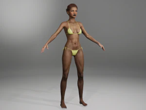 Realistic Female Game Ready model 3D Model