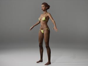 Realistic Female Game Ready model 3D 模型