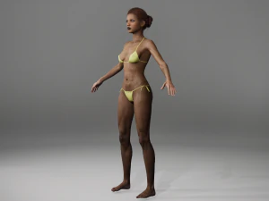 Realistic Female Game Ready model 3D Model