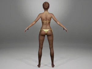Realistic Female Game Ready model 3D Model
