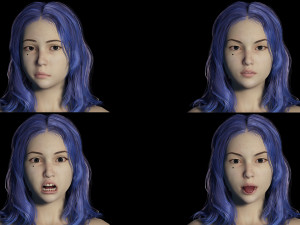 Realistic Female Game Ready 3D Модель