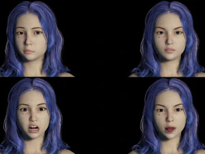 Realistic Female Game Ready 3D Model