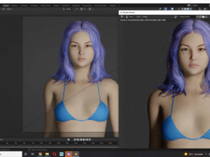 Realistic Female Game Ready 3D Model