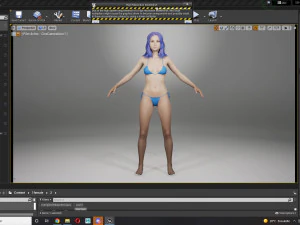 Realistic Female Game Ready 3D Model