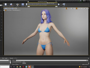 Realistic Female Game Ready 3D Модель