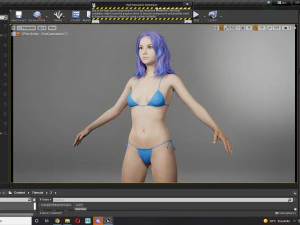 Realistic Female Game Ready 3D Model