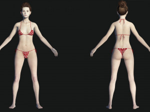 Asian Woman RealTime 3D Model