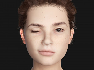 Asian Woman RealTime 3D Model