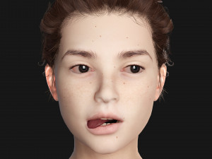 Asian Woman RealTime 3D Model