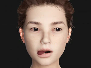 Asian Woman RealTime 3D Model
