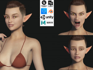 Realistic Elf Female Modelo 3D