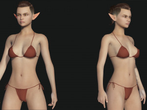 Realistic Elf Female 3D Model