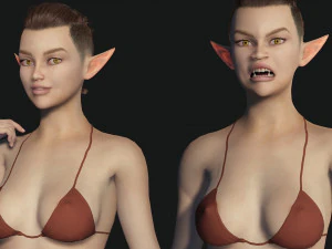 Realistic Elf Female 3D Model