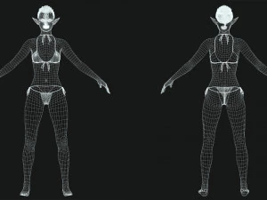 Realistic Elf Female 3D Model