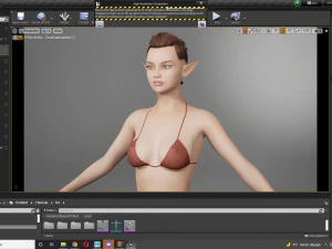 Realistic Elf Female 3D Model