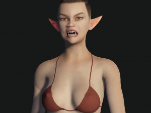 Realistic Elf Female 3D Model
