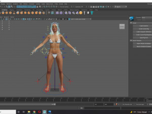 Cyber punk futurist sci fi Girl 3D 模型
