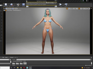 Cyber punk futurist sci fi Girl 3D 模型