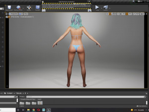 Cyber punk futurist sci fi Girl 3D 模型