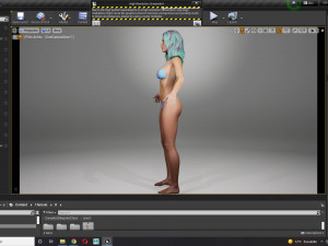 Cyber punk futurist sci fi Girl 3D 模型