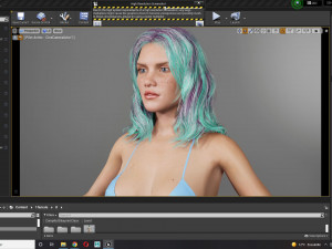 Cyber punk futurist sci fi Girl 3D 模型