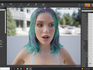 Garota de fic&ccedil;&atilde;o cient&iacute;fica futurista cyberpunk Modelo 3D