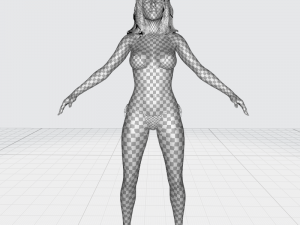 Cyber punk futurist sci fi Girl 3D 模型