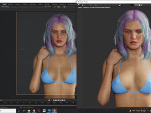 Cyber punk futurist sci fi Girl 3D 模型
